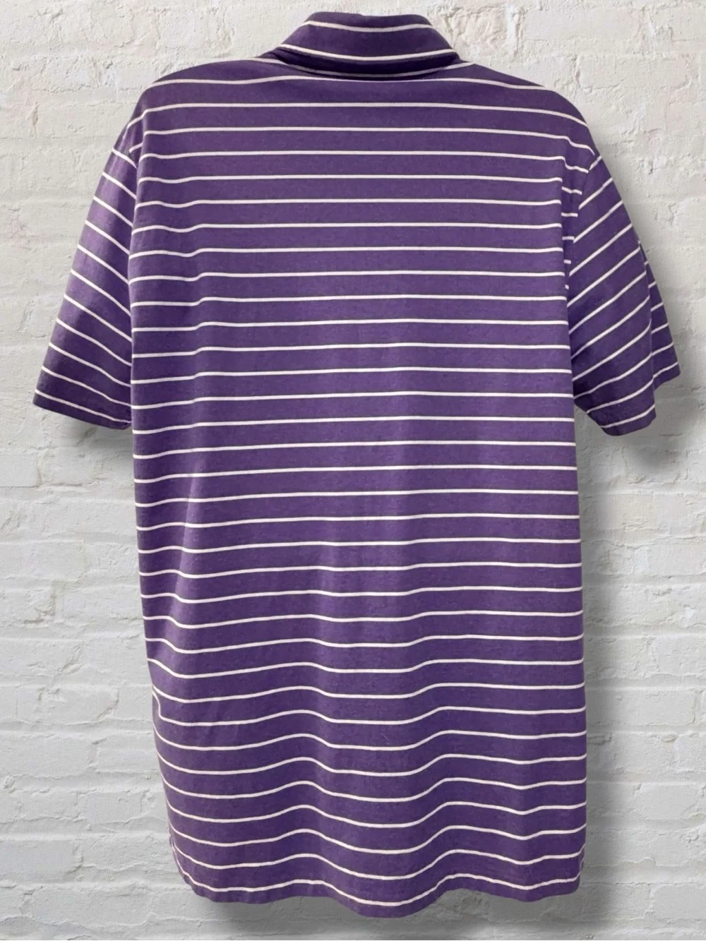 Polo Golf Ralph Lauren Vintage Lisle Polo XL Purple Stripe PVCC Country Clubj